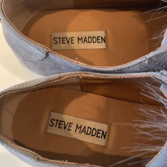 Steve Madden Bryanne Platform Pom-Pom Sneakers Women's Size 7.5 Grey - Picture 5 of 8